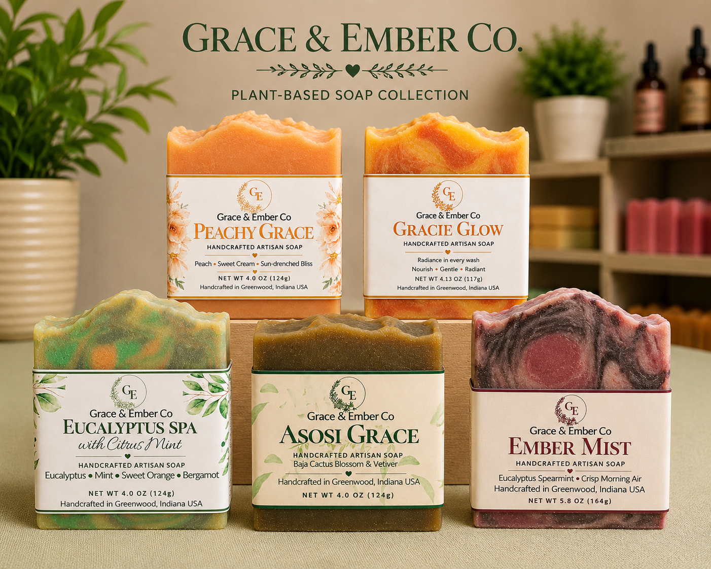 The Botanical Grace Collection – 100% Plant-Based Soaps