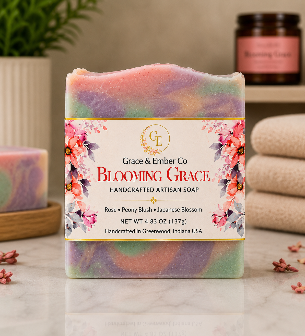 Blooming Grace – Heritage Lard & Shea Butter Artisanal Soap
