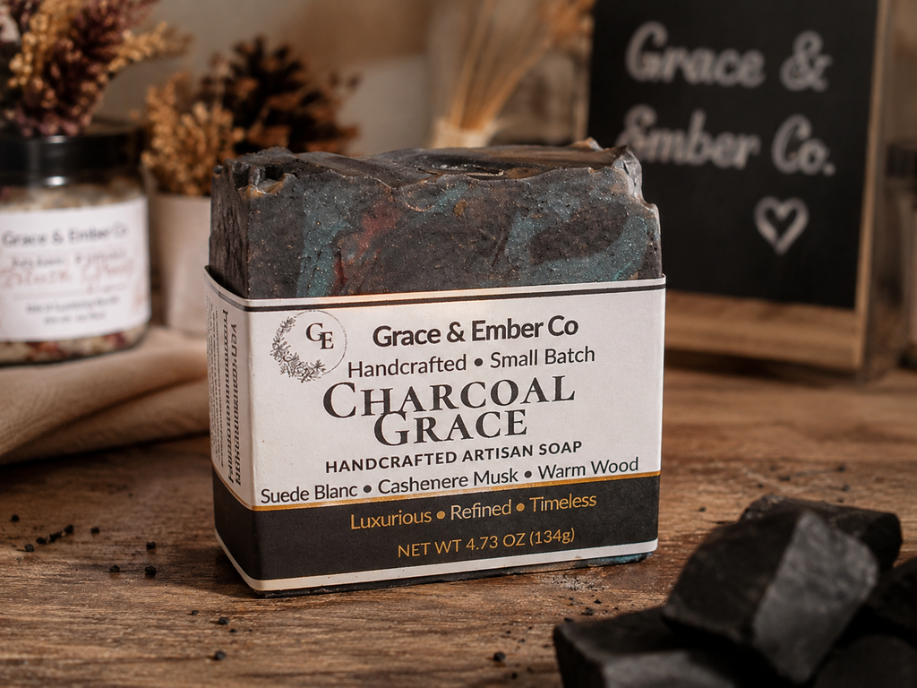 Charcoal Grace | Luxury Handcrafted Charcoal Soap for Men