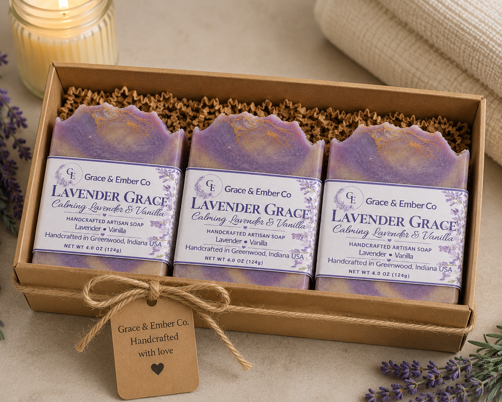 💜 Lavender Grace Artisan Soap Gift Set