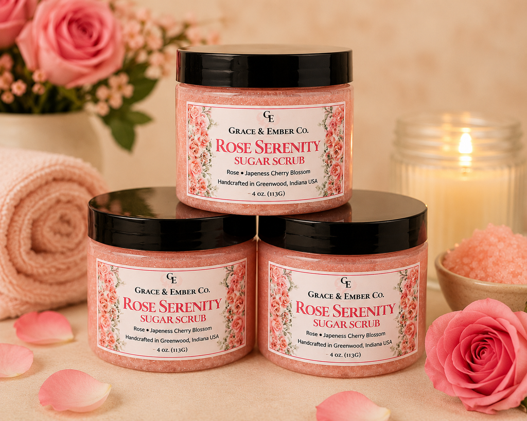 Rose Serenity – Foaming Shea & Mango Butter Sugar Scrub