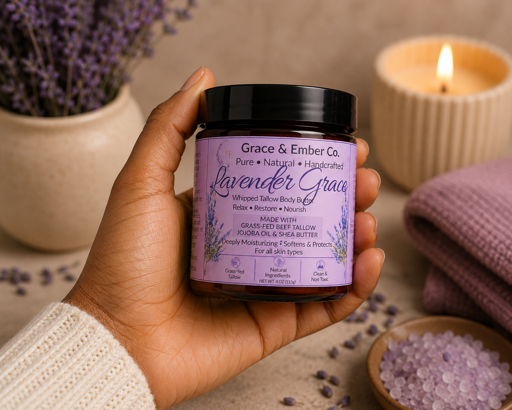 Lavender Grace – Luxury Emulsified Tallow Body Cream (4 oz)