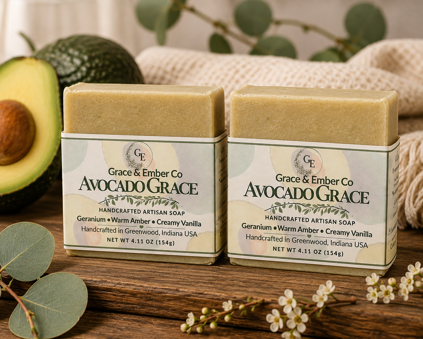 Avocado Grace Artisan Soap | Nourishing Handmade Soap for Soft, Healthy Skin