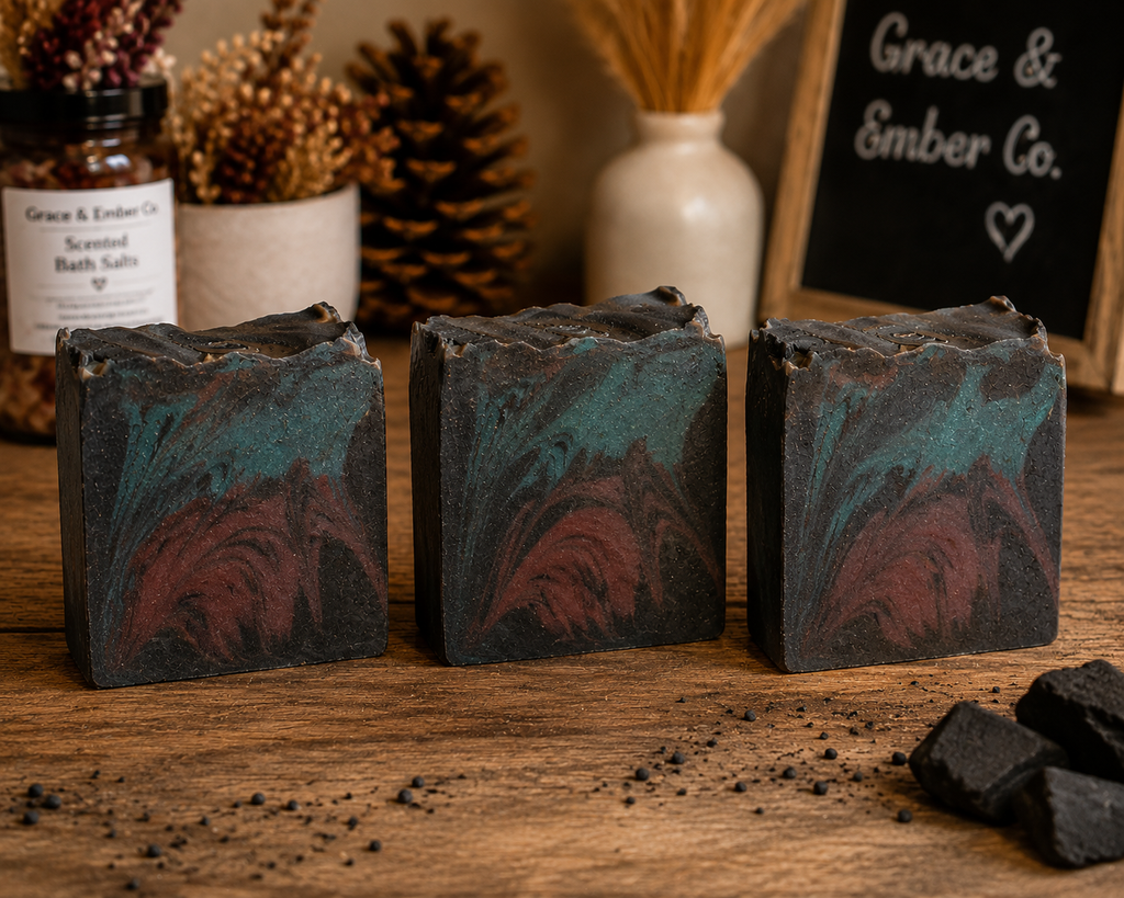 Charcoal Grace | Luxury Handcrafted Charcoal Soap for Men