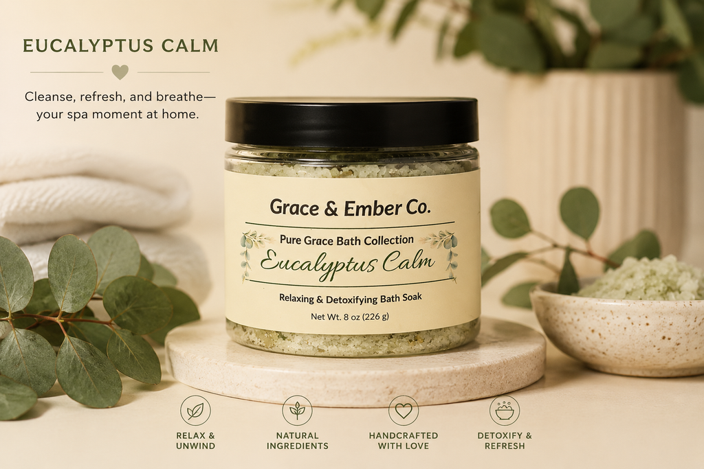Eucalyptus Calm – Relaxing & Detoxifying Aromatherapy Bath Soak