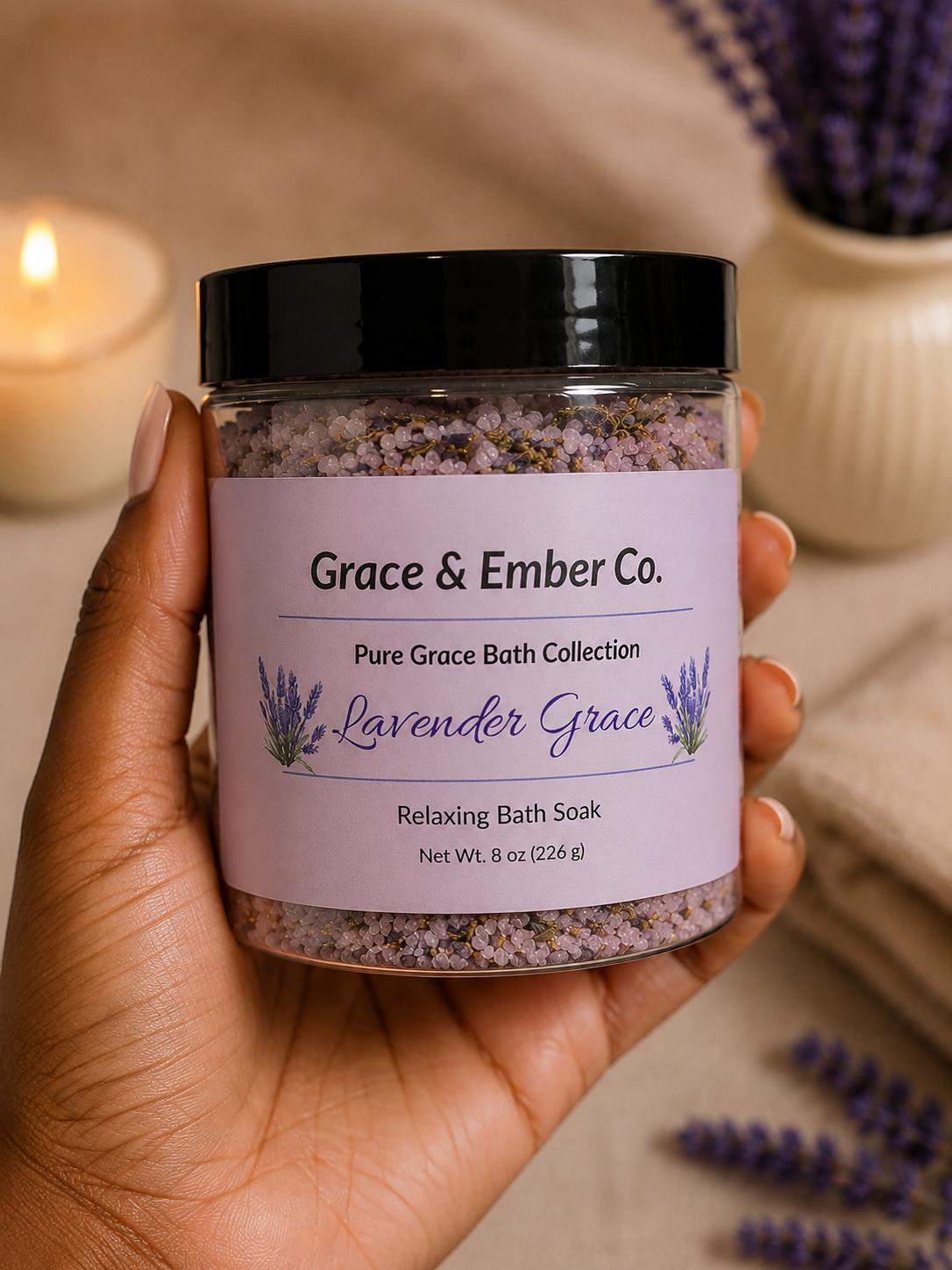 Lavender Grace – Calming & Relaxing Bath Soak
