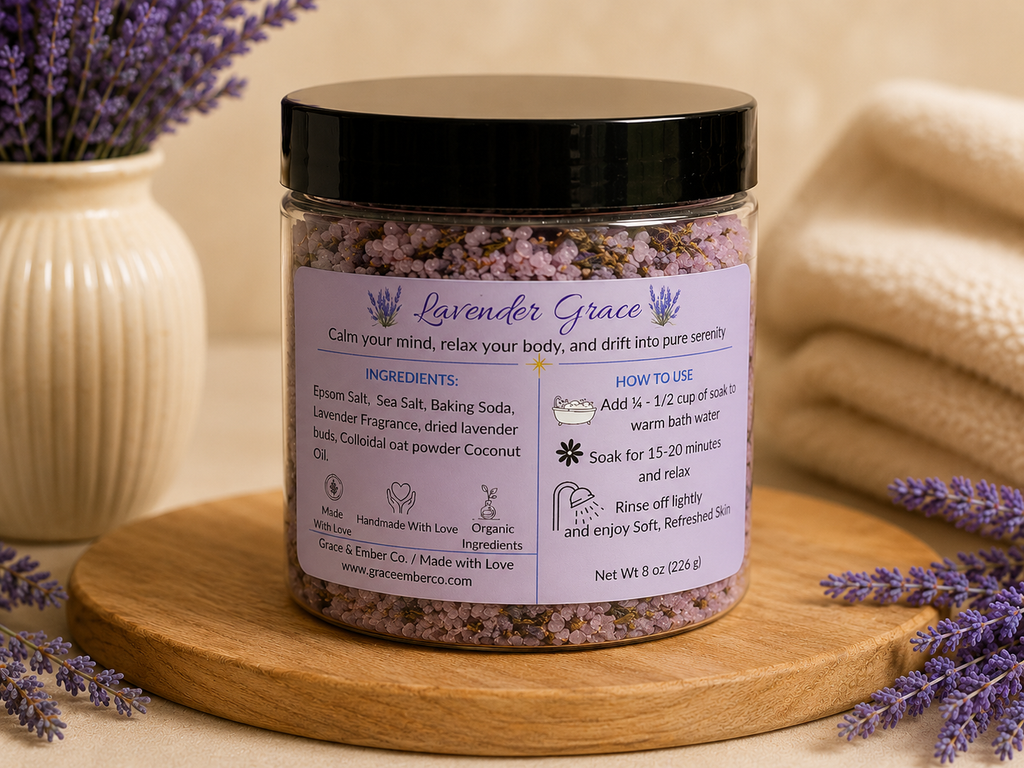 Lavender Grace – Calming & Relaxing Bath Soak