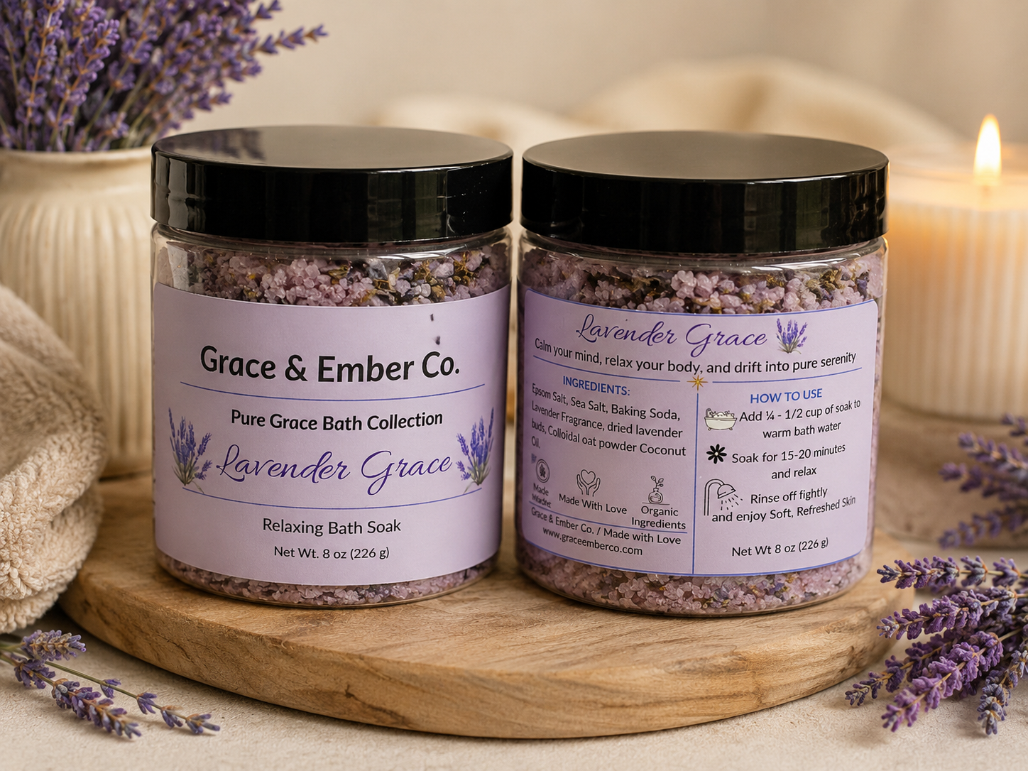 Lavender Grace – Calming & Relaxing Bath Soak