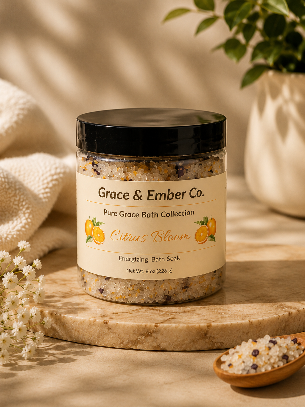 Citrus Bloom – Energizing & Refreshing Aromatherapy Bath Soak