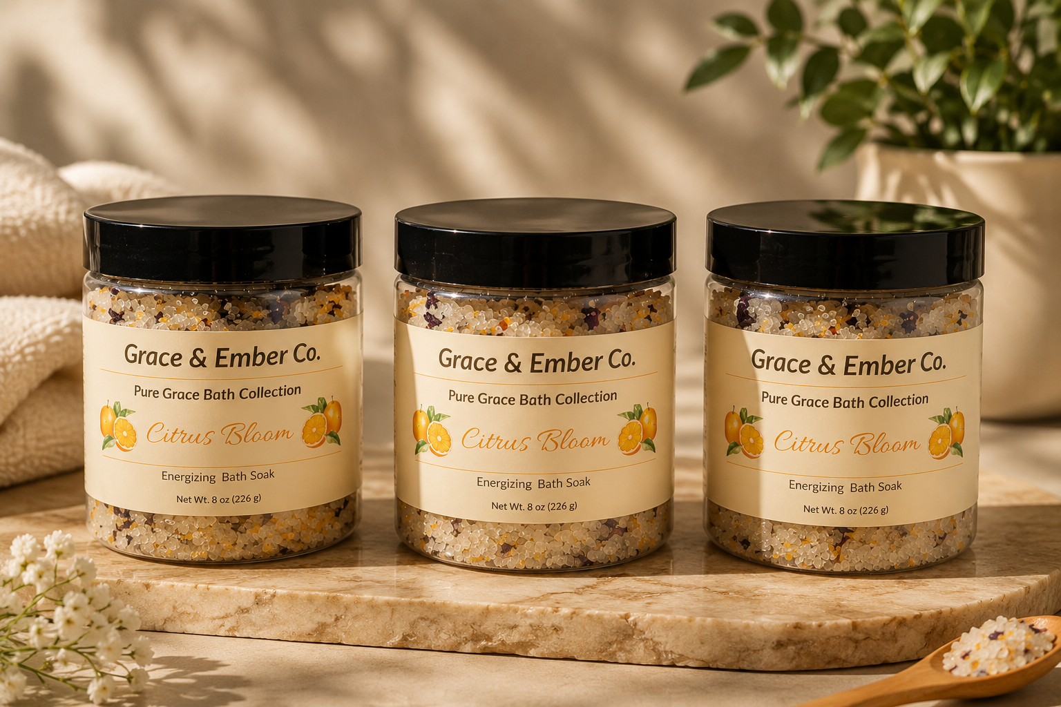 Citrus Bloom – Energizing & Refreshing Aromatherapy Bath Soak