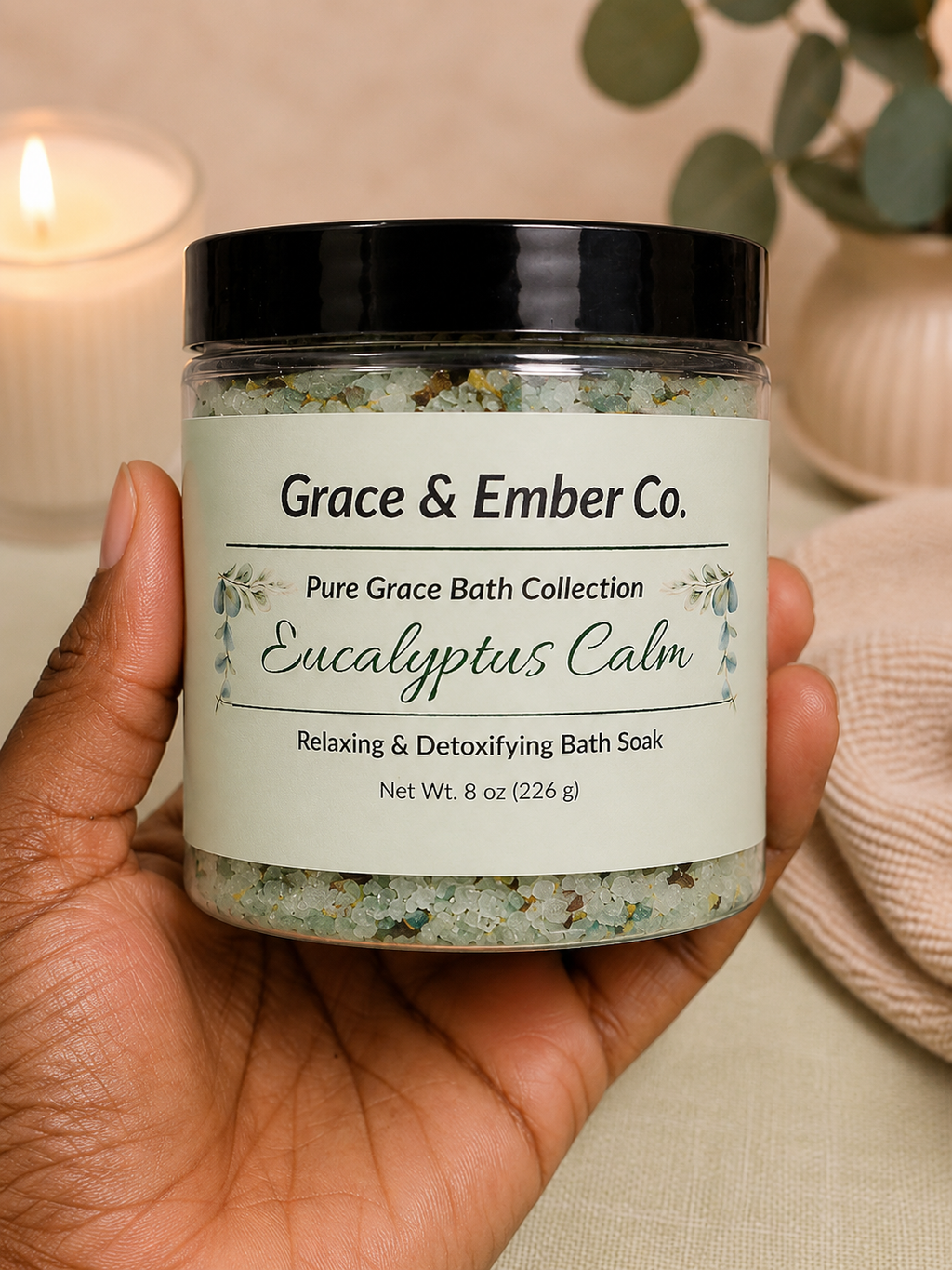 Eucalyptus Calm – Relaxing & Detoxifying Aromatherapy Bath Soak