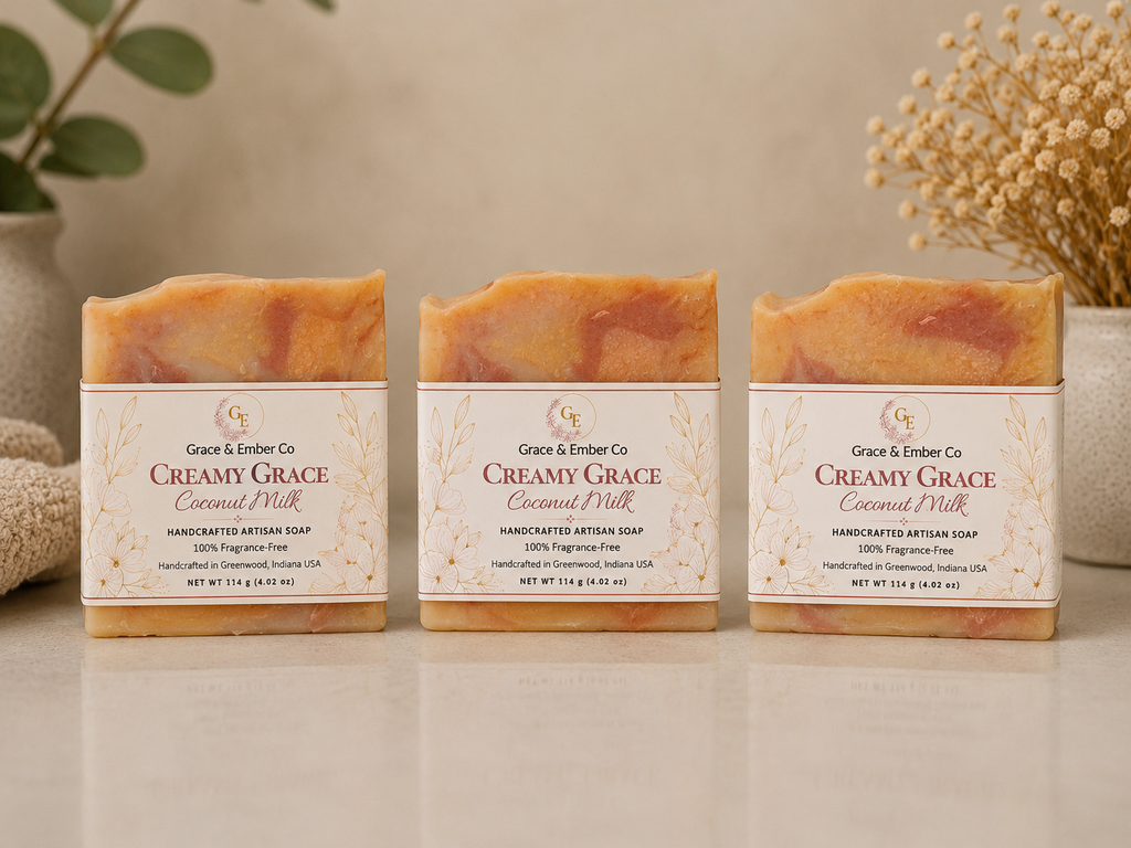 Creamy Grace – Unscented Lard & Coconut Milk Soap