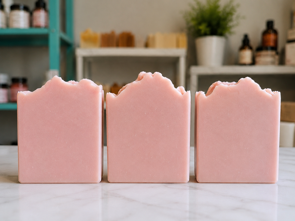 Blush Grace | Rose Clay Artisan Soap – Peony & Blush Suede
