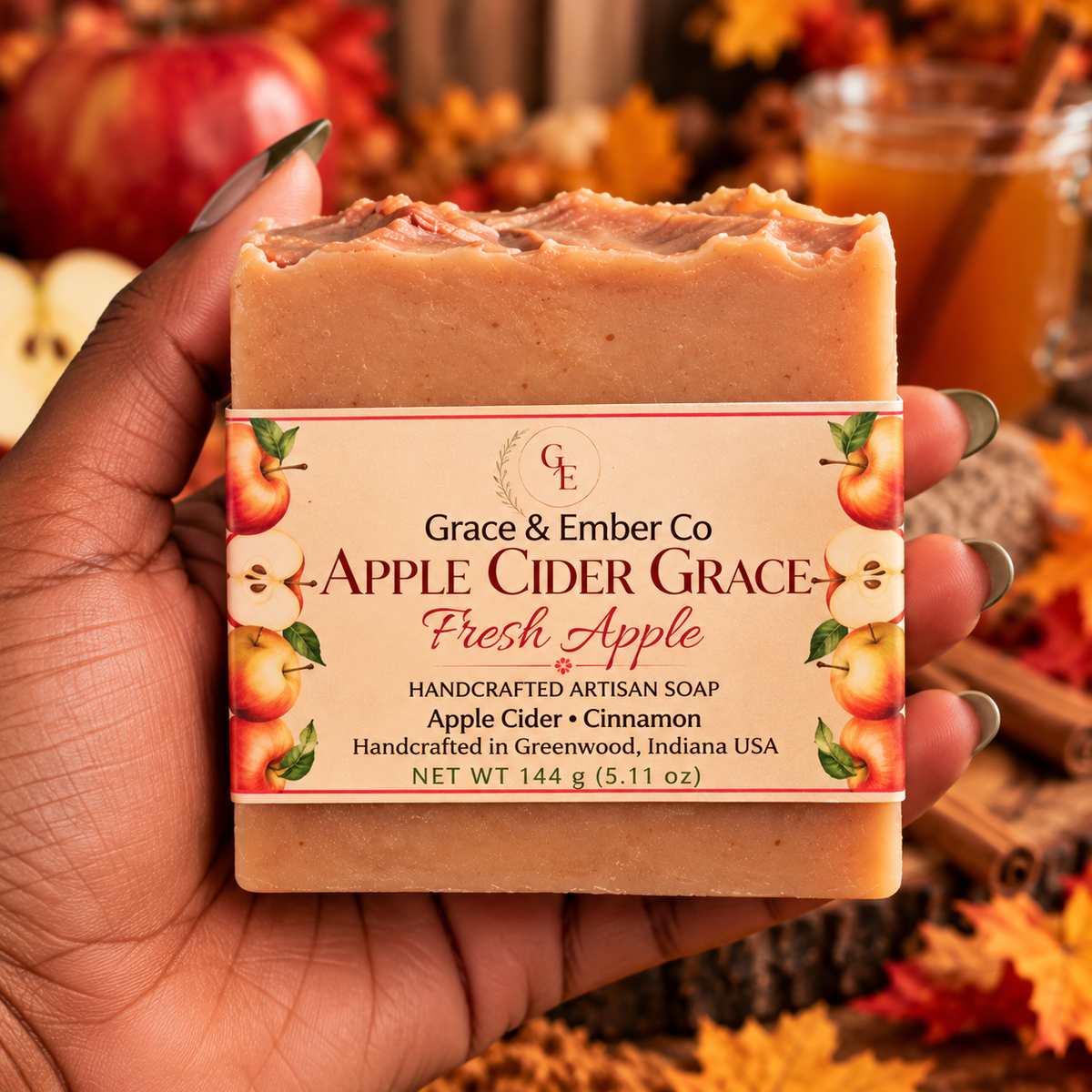 Apple Cider Grace | Fresh Apple Tallow Artisan Soap