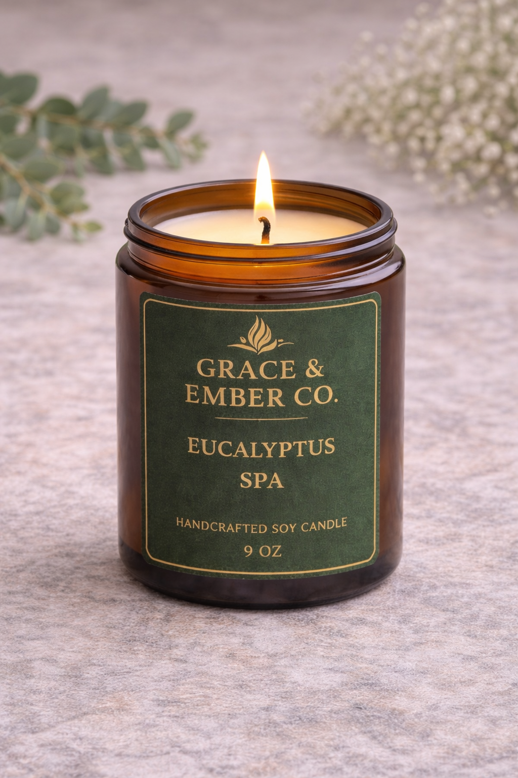 Eucalyptus Spa – Rejuvenating Aromatherapy Soy Candle (9 oz)