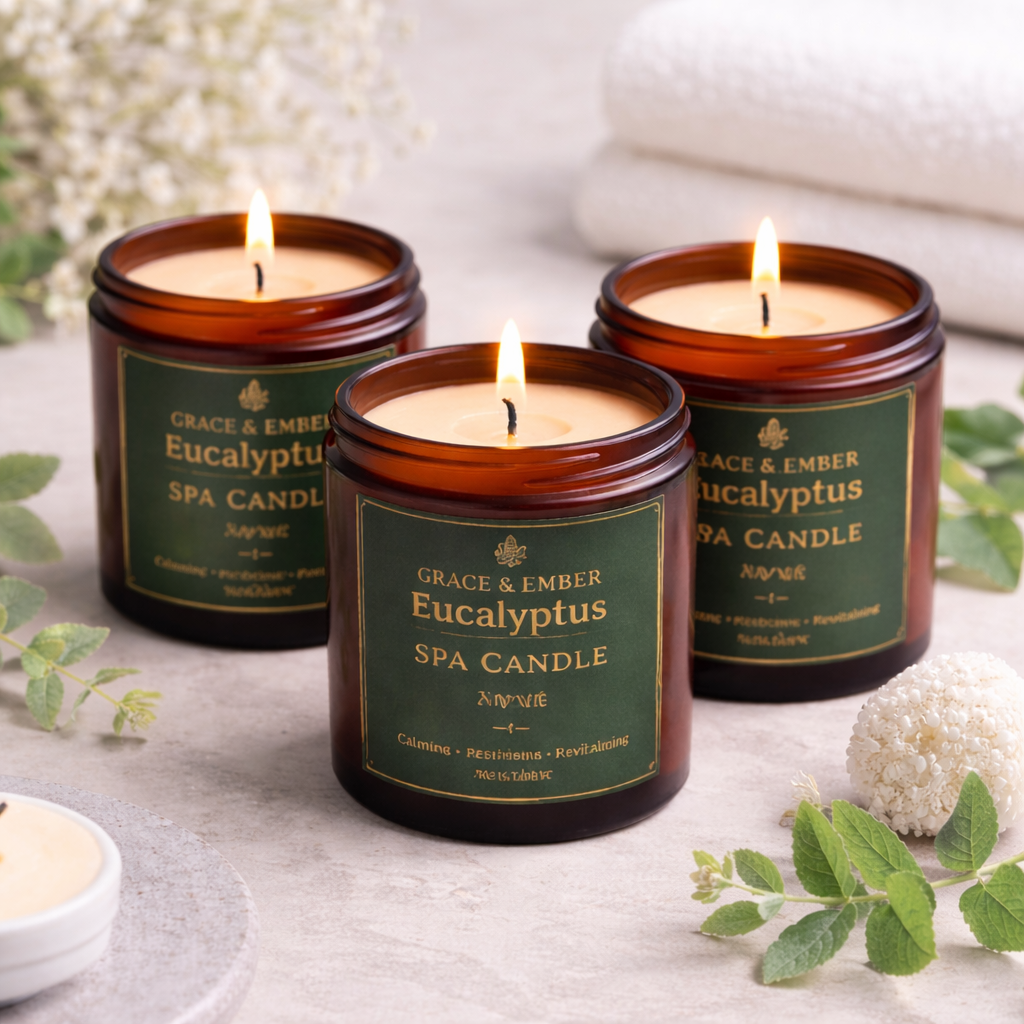 Eucalyptus Spa – Rejuvenating Aromatherapy Soy Candle (9 oz)