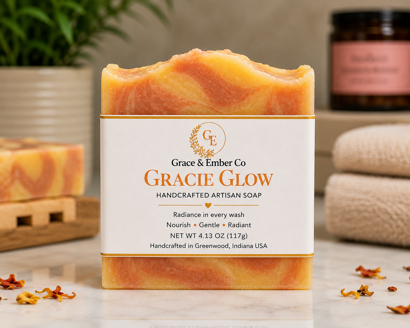 Gracie Glow – Artisanal Turmeric & Honey Mango Butter Soap