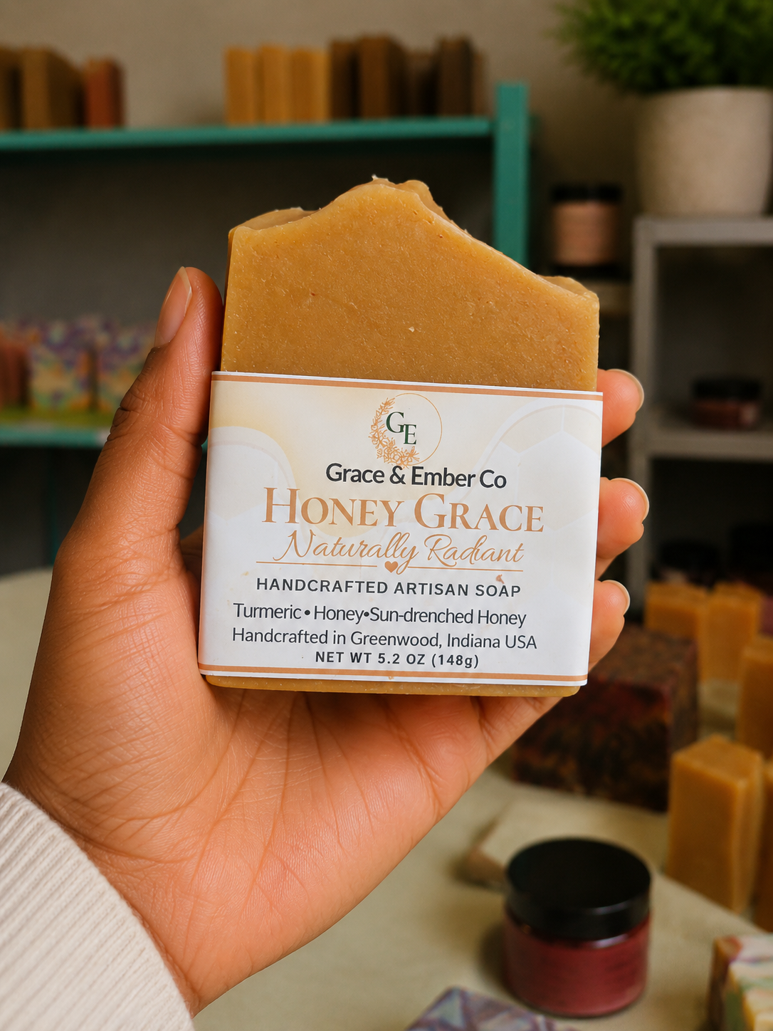 Ember Glow – Natural Brightening Goat Milk Soap