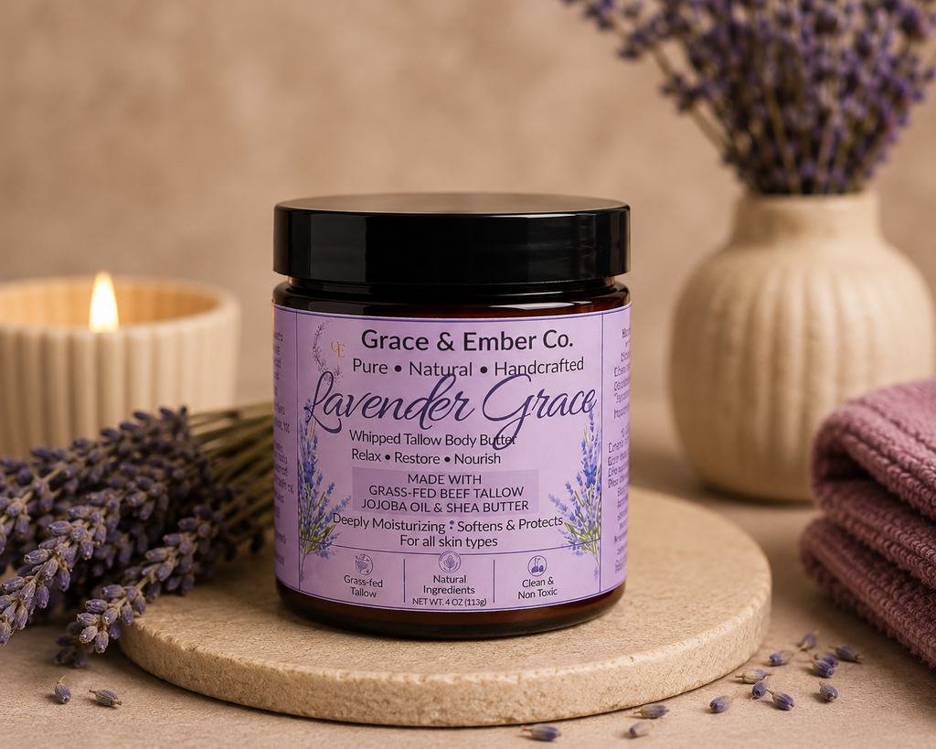 Lavender Grace – Luxury Emulsified Tallow Body Cream (4 oz)