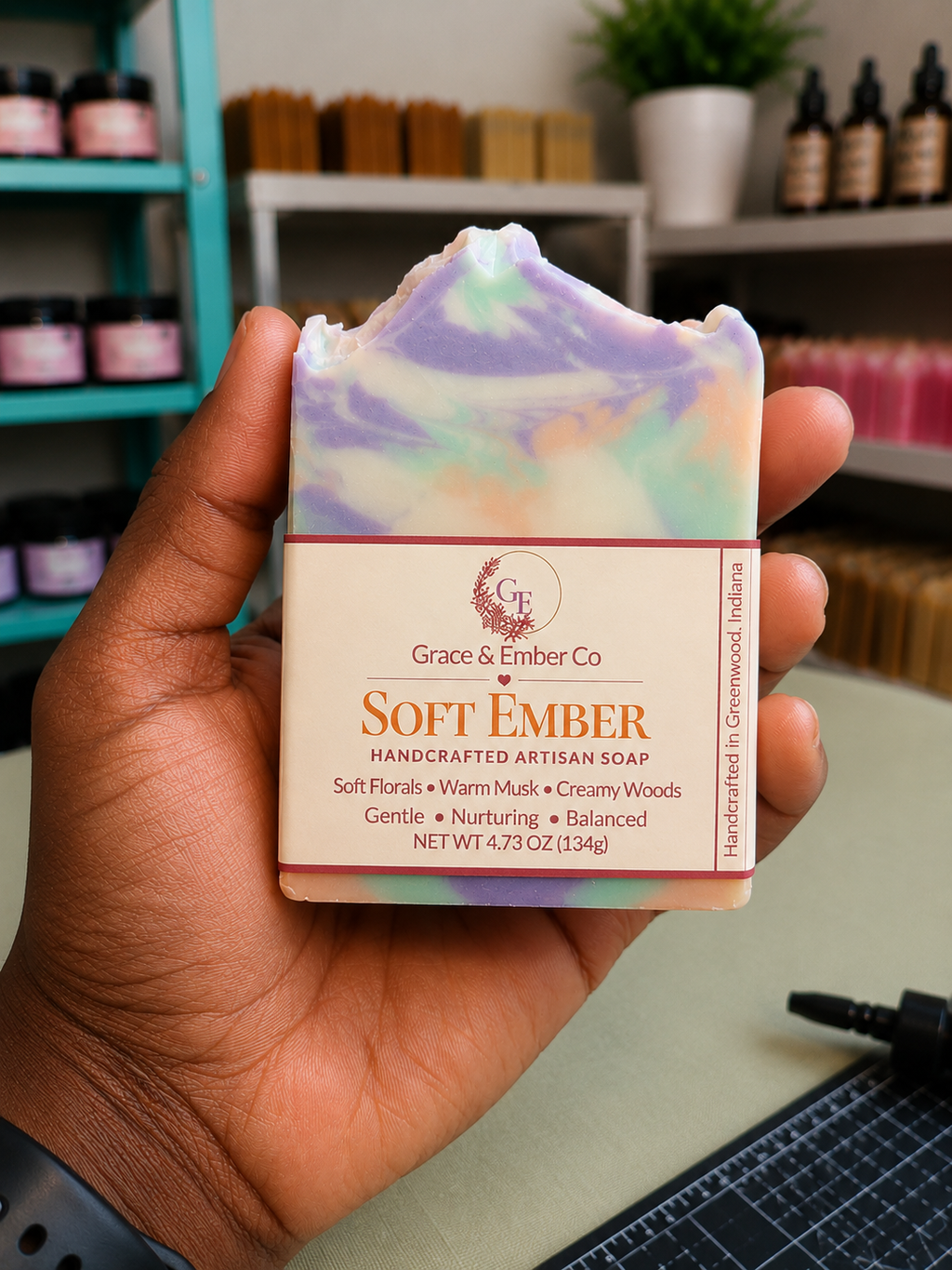 Soft Ember – Heritage Lard & Mango Butter Artisanal Soap