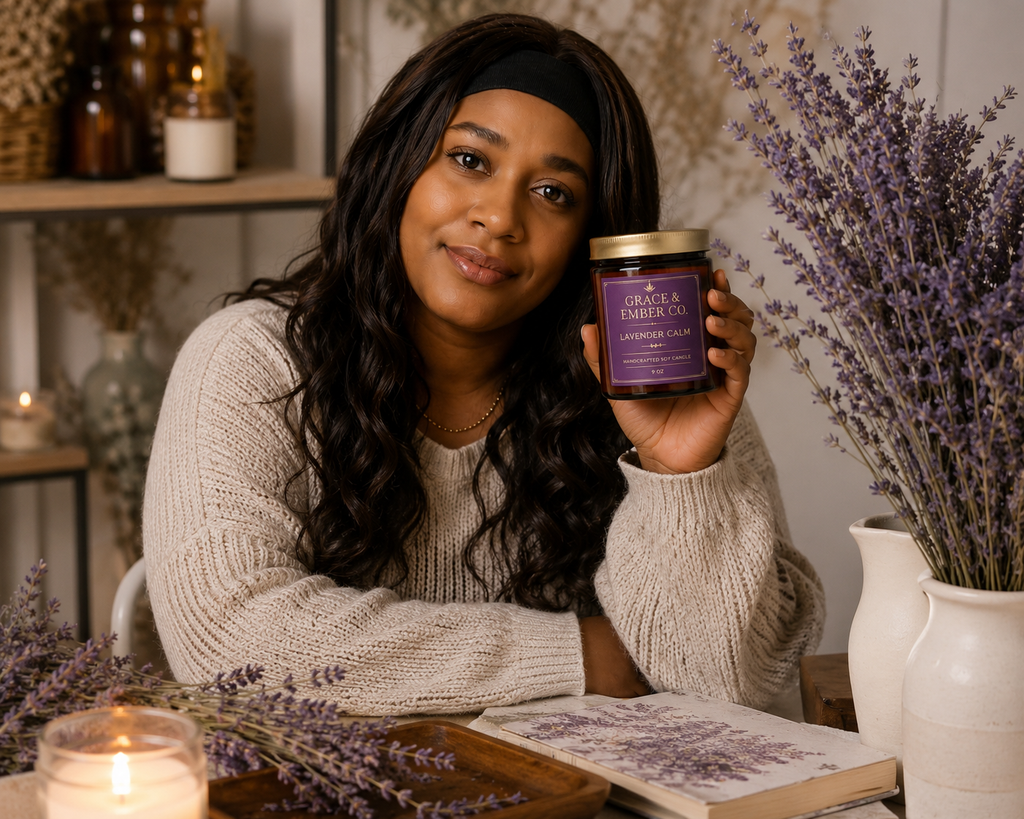 Lavender Calm – Heritage Aromatherapy Soy Candle (9 oz)
