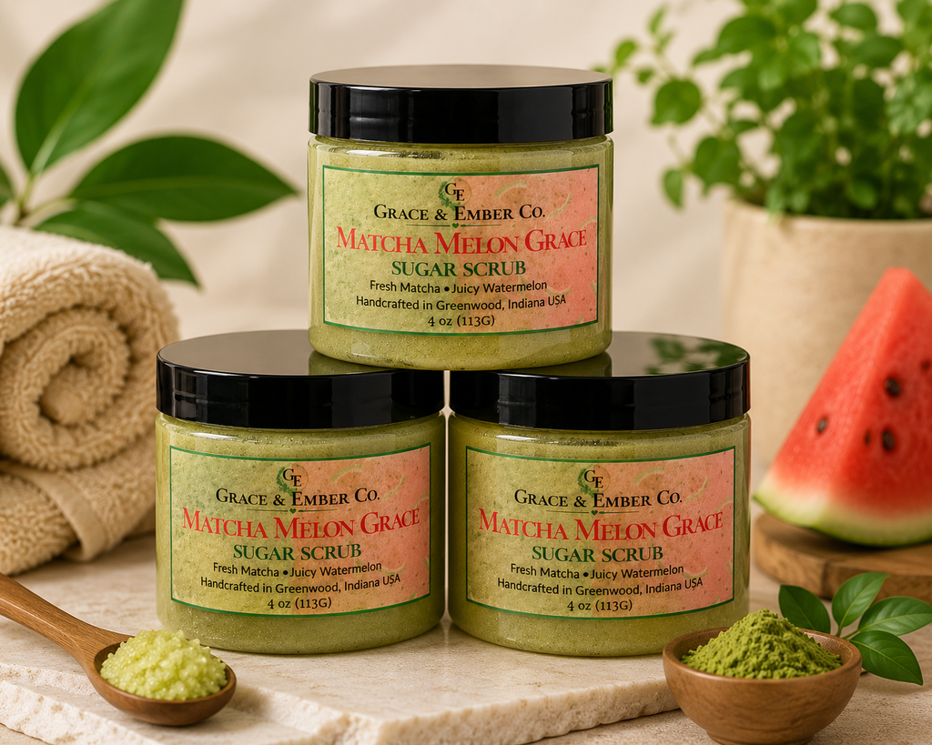 Matcha Melon Grace – Foaming Shea Butter Sugar Scrub