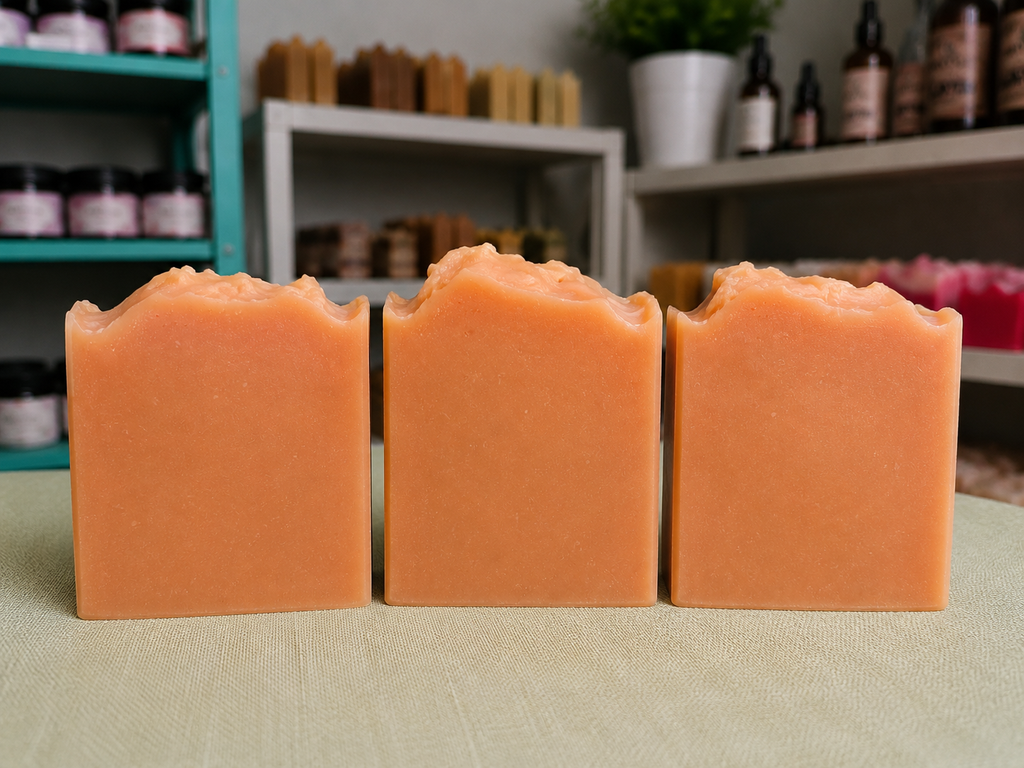Peachy Grace – Artisanal Peach & Sun-drenched Bliss, Shea Butter Soap