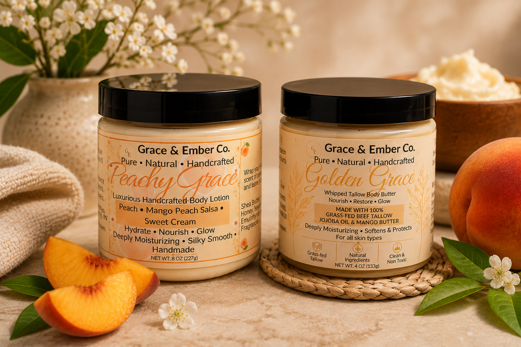 Peachy Grace – Luxurious Handcrafted Body Lotion 🍑