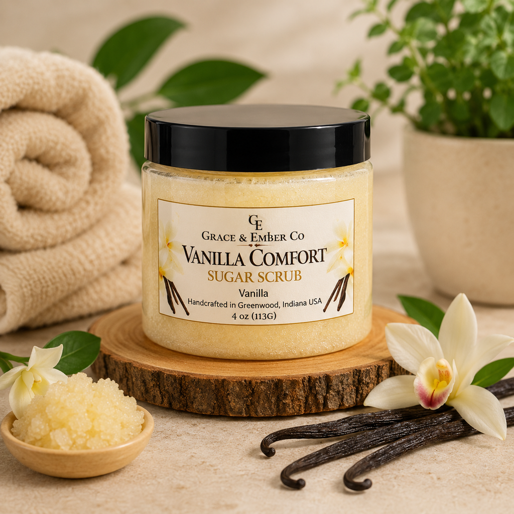 Vanilla Comfort – Foaming Shea & Mango Butter Sugar Scrub